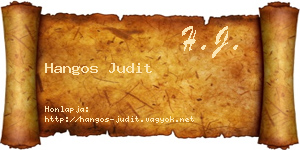 Hangos Judit névjegykártya