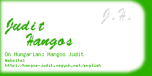 judit hangos business card